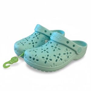 Toddler Classic Floral Cut-Out Clog - Aquamarine‎ (Size C13) - New With Tags